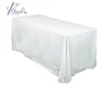 90 inch * 156 inch elegant white polyester rectangle table linens for event, wedding event linens