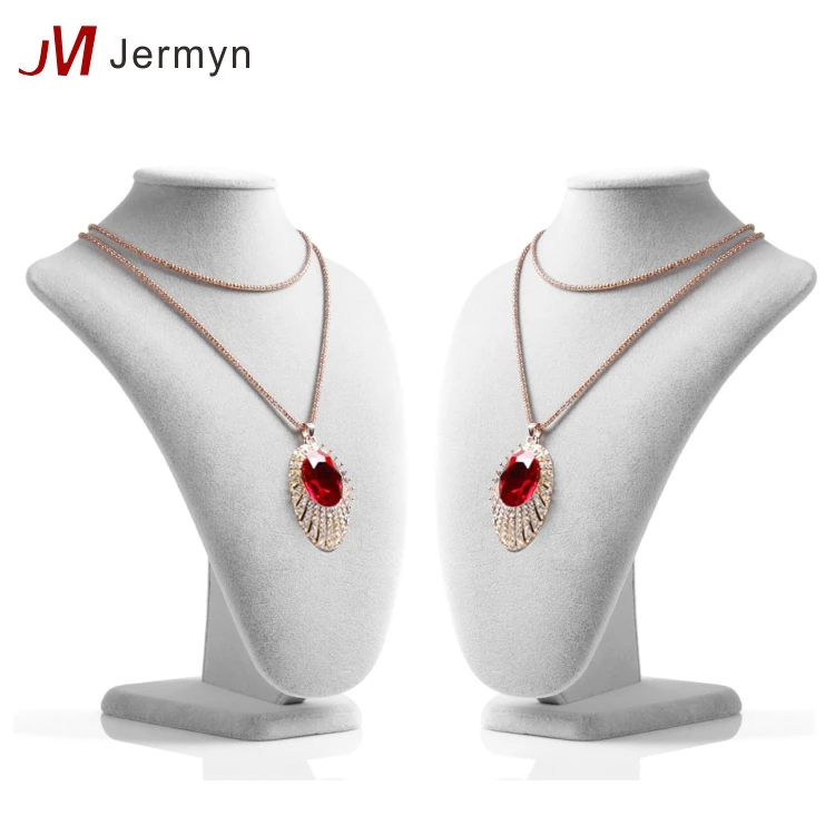 leather jewelry display rack luxury necklace stand jewelry bust