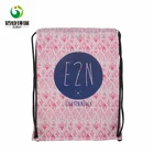 logo print kids sport backpack linen pouch gym custom drawstring bags