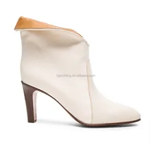 New Autumn Winter Platform High heels Zip Up White Sexy Women shoes Ankle boots