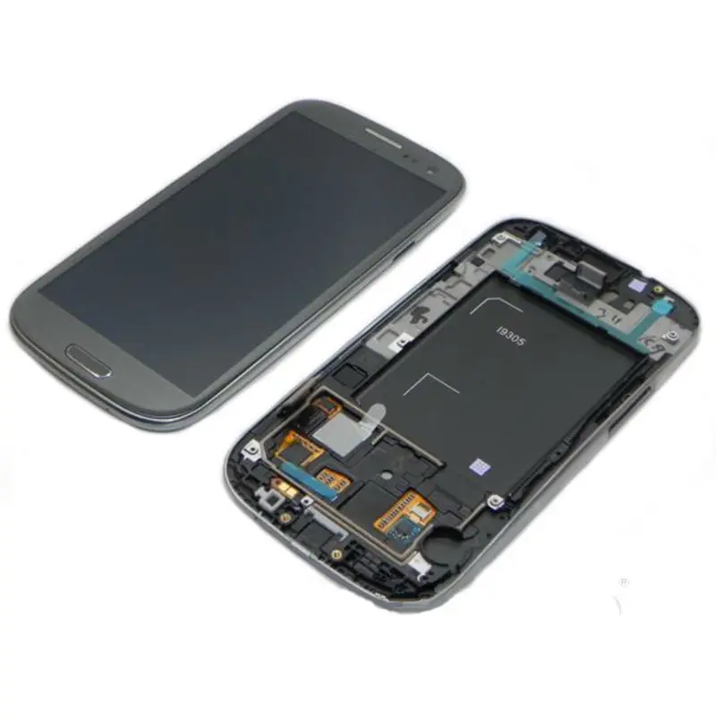 For S3 4G LTE GT-I9305 White/Black/Pebble Blue/Red/Pink/Gray Color LCD And Touch Screen Digitizer Assembly With Frame