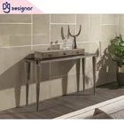 Custom made luxury gold stainless steel console table modern marble console