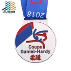 Best price plain silver judo chain pendant medallion tin medals