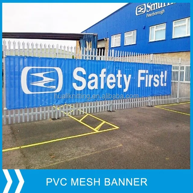 2015 light weight fencing banner, vinyl coated polyester scrim