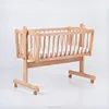 lazada hotsale baby wooden crib infant cot swing bed wholesale