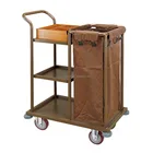 hotel room maid attendant linen cleaning trolley service housekeeping cart