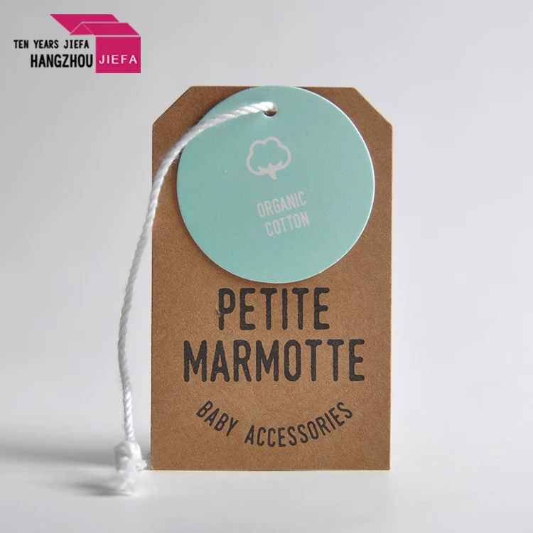 kraft paper hang tag with hole paper swing tags for clothing
