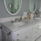 Italy White Cararra Marble Kitchen Countertop Sink Hotel Bathroom Vanity Top