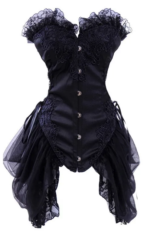 Lace Wedding Corsets Fringe Cropped Waist Training Corsets Espartilho Irregular Red White body Shaper XXL Plus size steampunk