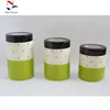 4.5" green ceramic canister set for NFA0068
