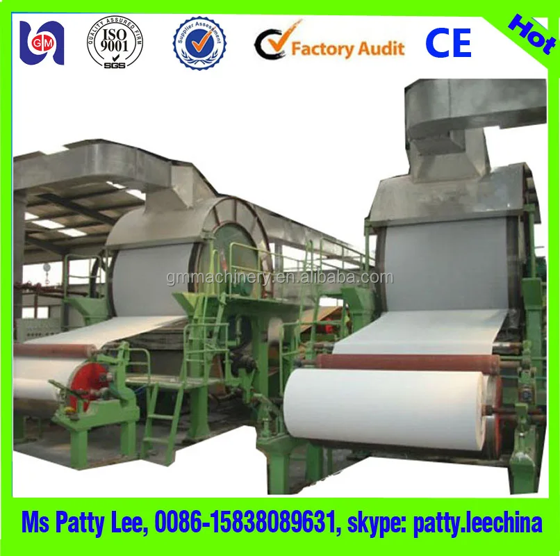 2400mm tissue papier maken machine papier core machine met groene