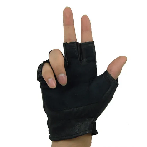 LOVESLF fashion Gloves high quality half finger leather gloves 2015