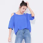 New Arrival Fashion Lady Cold Shoulder Women T shirt For Summer
