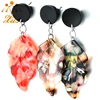 China factory new style handmade drop dangle multi color tassel beaded acrylic stud earring er12415