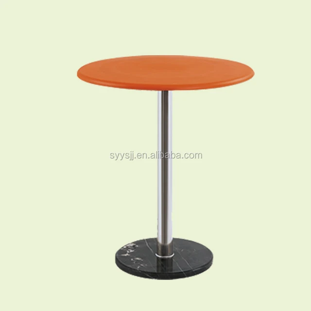 Europe style colorful round plastic dining table