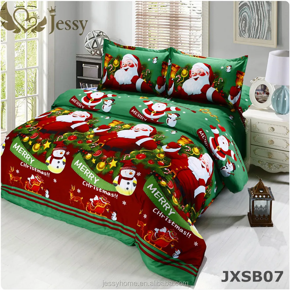 3d bedding sets merry christmas santa claus and gift 4pcs duvet