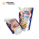 Custom Aluminium Foil Milk Bag Packaging Liquid Spout Pouch Plastic Bags For Beverage