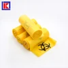 Biodegradable hdpe plastic yellow garbage bags on roll
