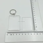 Promotional Blank Plastic rectangle clear acrylic keychain