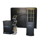 Reusable Portable Pop Up Tension Fabric Trade Show Display Exhibition Booth Stand Fairing In Aluminum