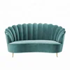 luxury home sofa fabric velvet sofa golden stainless steel leg classic modern sofa design