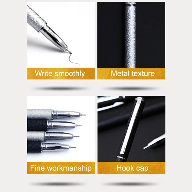 metal frosted neutral pen can be customized logo