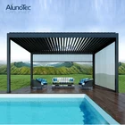 Chinese Style Motorized Gazebo Pergola Aluminium Louver System in Free Standing