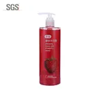 Private label cheap price bath gel body lotion with strawberry pulp skin whitening shower gel