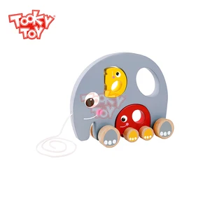 wooden pull elephant toy