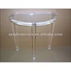 cheap clear acrylic half moon console tables