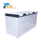 450L top open solid doors commercial refrigerator chest deep freezer