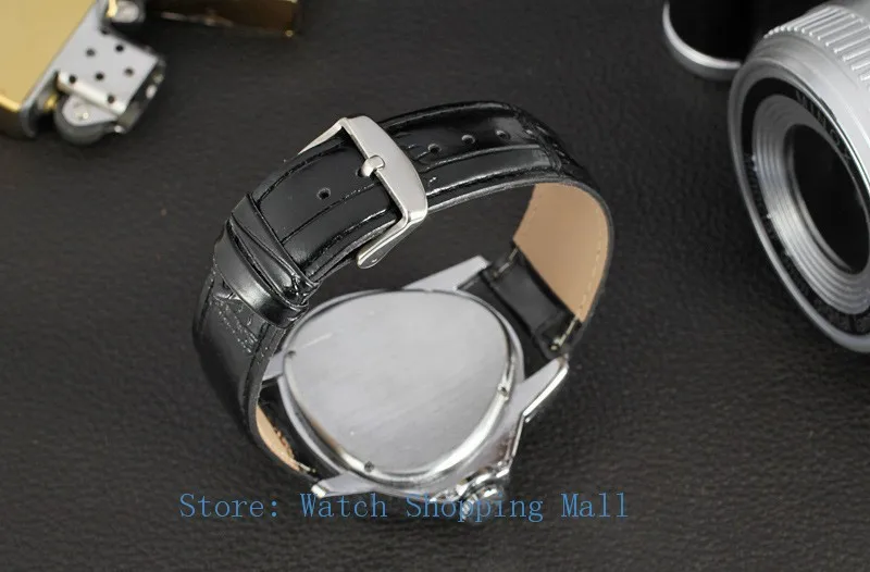 New Mens Watch Top Brand Luury Skeleton Hollow Automatic Mechanical Leather Strap Watch Men Reloj Hombre 5911K