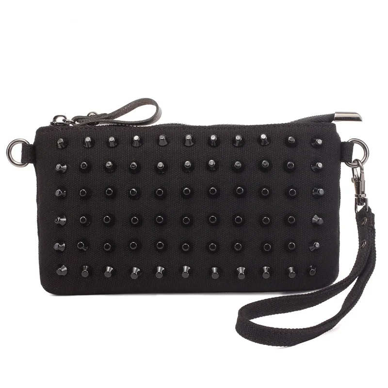 2015 Latest Rivet Vintage Women Canvas Purses and Handbags Mini Bag Women Shoulder Bag Crossbody Clutch Bag Bolsas Femininas