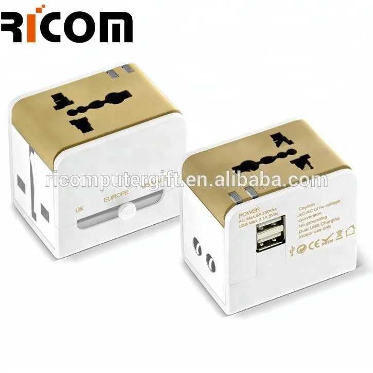 1a universal travel adapter with usb-uc328