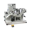 Has video small barcode label die cutting machine with turret rewinder