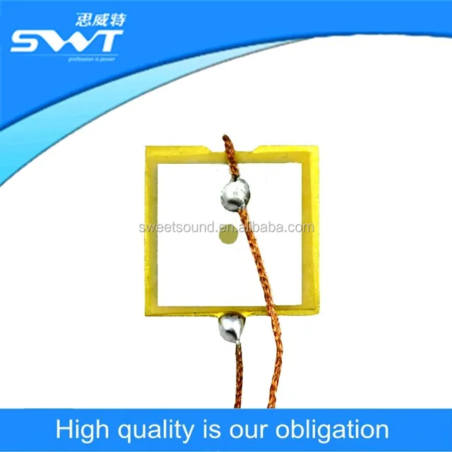 quare size piezo 13x13mm ceramic piezo buzzer element