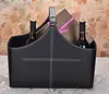New Product Customized PU Leather Wine Gift Basket For Holidays