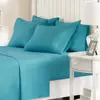 4 Piece FULL Size Double Bed DARK GREY / LIGHT GREY / WHITE Color Microfiber Bedding set