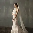 V639 customized lots of pearl beaded vintage party sex fan bridal cathedral wedding veils and accessories