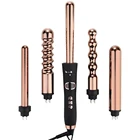 Gold Titanium interchangeable hair curling iron spiral hair curler