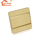 brushed aluminum Square Edge 10AX SASO IEC 60669-1:2010 Electrical Wall light Switch Plate