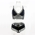 Best selling sexy black lace lingerie plus size custom bikini swimwear for women