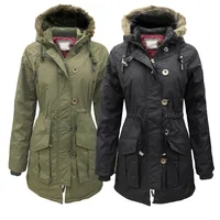 Montana New Womens Military Parka Faux