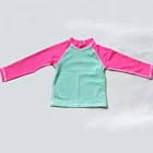 Girls Long Sleeve Rash Guards Swim Shirt