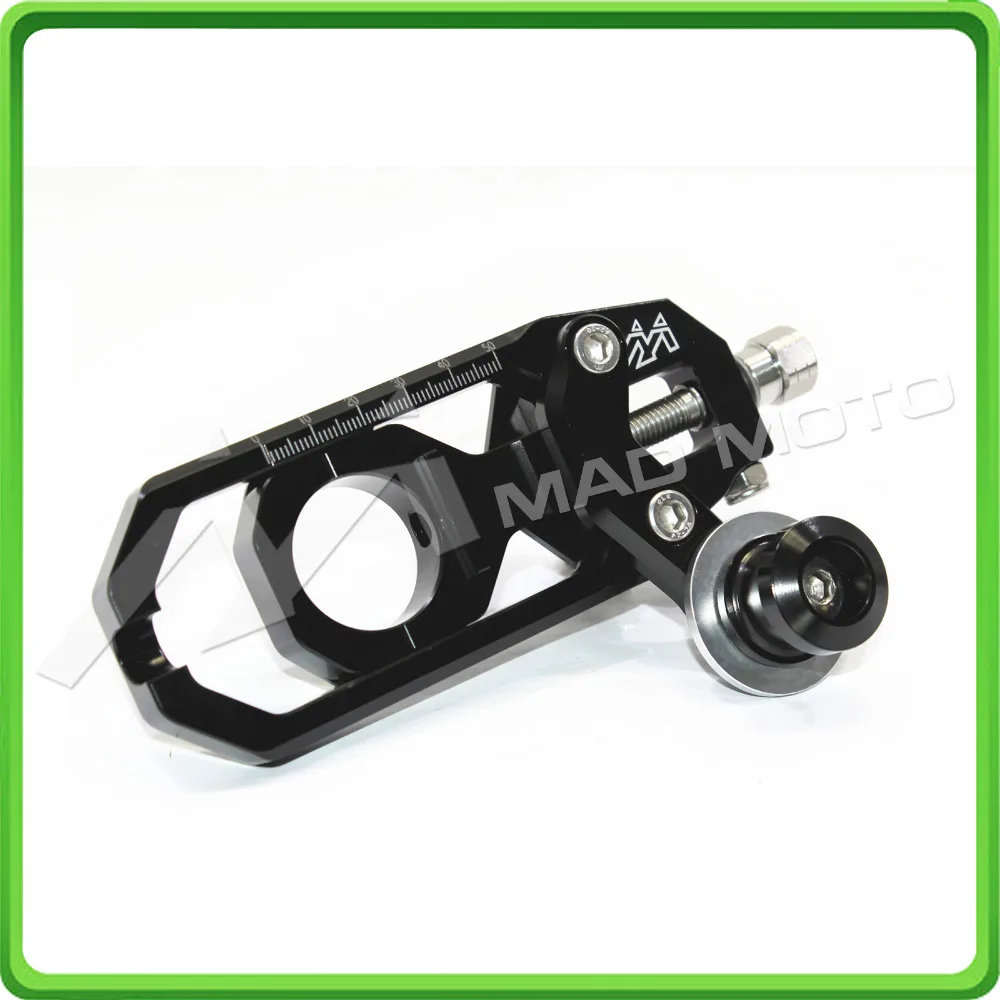 Motorcycle Chain Tensioner Adjuster with spool kit for Yamaha FZ1 2006 2007 2008 2009 2010 2011 2012 2013 2014 2015 Black (6)
