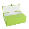 customize changeable ribbon Printed Kraft Magnetic Folding Gift Green pink Silver A4 Deep Gift Boxes Paper Rigid Box