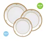 New custom print plastic serving plate round flat tableware cheap clear melamine dinner plate