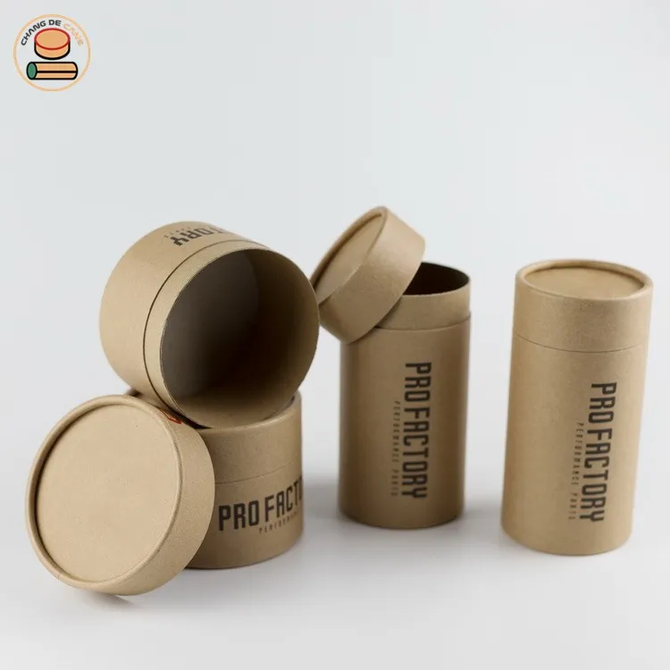 custom eco-friendly kraft push up paper tube packaging with push