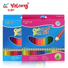 yl830041 high quality triangle natural wooden color pencils colors for student/school kids color pencil set 12/18/24 colors
