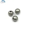 Eco-friendly Round Metal Loose Jewelry Beads Engraved Custom Silver Logo Beads